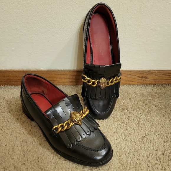 Kurt Geiger Chelsea Formal Loafer in Black with Eagle - Picture 3 of 9